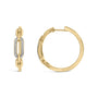 Aretes de aro de clip con diamantes de 1/10 ct. p.t. en vermeil de oro, foto 4