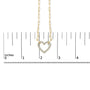 Collar con colgante de corazón y cadena paperclip con diamantes de 1/10 ct. p.t. en vermeil de oro, foto 5