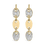 1/10 Ct. T.W. Diamond Bold Disc Link Earrings in Gold Vermeil, photo 1