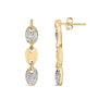 1/10 Ct. T.W. Diamond Bold Disc Link Earrings in Gold Vermeil, photo 4