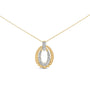 1/10 Ct. T.W. Diamond Bold Bead Pendant Necklace in Gold Vermeil, photo 1