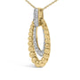 1/10 Ct. T.W. Diamond Bold Bead Pendant Necklace in Gold Vermeil, photo 4