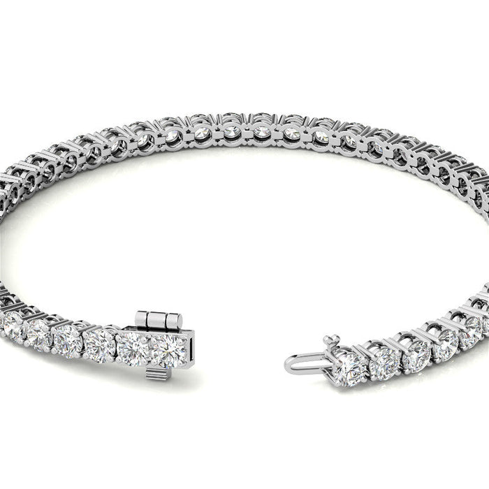 Pulsera tenis con diamantes cultivados en laboratorio de 6.5 CTW en oro de 14K, foto 3