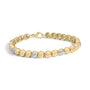 1/5 Ct. T.W. Diamond Bold Dome Bead Link Bracelet in Gold Vermeil, photo 1