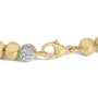 1/5 Ct. T.W. Diamond Bold Dome Bead Link Bracelet in Gold Vermeil, photo 2