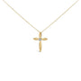 Diamond Accent Tapered Cross Pendant Necklace in Gold Vermeil, photo 1