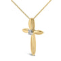 Diamond Accent Tapered Cross Pendant Necklace in Gold Vermeil, photo 4