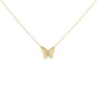 Collar con colgante de mariposa con detalle de diamante en vermeil de oro, foto 1