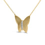Collar con colgante de mariposa con detalle de diamante en vermeil de oro, foto 4