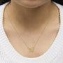 Collar con colgante de mariposa con detalle de diamante en vermeil de oro, foto 3