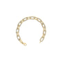 Pulsera de eslabones paperclip gruesos con diamantes de 1/10 ct. p.t. en vermeil de oro, foto 4
