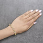 Pulsera de eslabones paperclip gruesos con diamantes de 1/10 ct. p.t. en vermeil de oro, foto 3