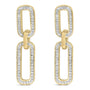 1/10 Ct. T.W. Diamond Bold Paperclip Earrings in Gold Vermeil, photo 1