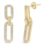 1/10 Ct. T.W. Diamond Bold Paperclip Earrings in Gold Vermeil, photo 2