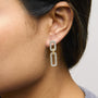 1/10 Ct. T.W. Diamond Bold Paperclip Earrings in Gold Vermeil, photo 3