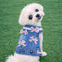 Chaleco azul para perro con mini moños rosas o azules, foto 2