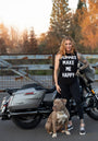 Puppies Make Me Happy Women's Sleeveless Tank