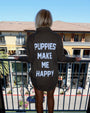 Puppies Make Me Happy Military Button-Up Shirt