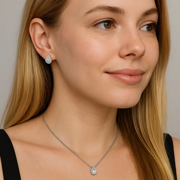 Teardrop Necklace and Earring Set, photo 2