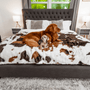 PupProtector Waterproof Throw Blanket, Brown Faux Cowhide, photo 9