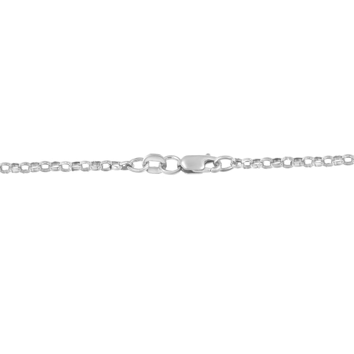 Collar con colgante de tres corazones con diamantes talla princesa de 1 ct. p.t. en oro blanco de 14K, foto 4