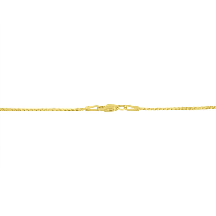 Collar de cadena Franco en forma de V de canal con diamantes de 1/2 ct. p.t. en oro amarillo y blanco de 10K, foto 5