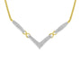 2 Ct. T.W. Princess-Cut Diamond Flared and X-Station V Shaped Franco Chain Statement Necklace in 14K Yellow and White Gold, photo 1