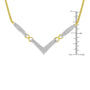 2 Ct. T.W. Princess-Cut Diamond Flared and X-Station V Shaped Franco Chain Statement Necklace in 14K Yellow and White Gold, photo 6