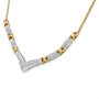 1 Ct. T.W. Round and Princess-Cut Diamond V Shape Statement Necklace in 10K Yellow and White Gold, photo 1