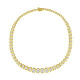Collar Riviera graduado con diamantes talla redonda brillante de 4 ct. p.t. en oro amarillo de 10K