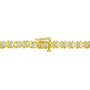 Collar Riviera graduado con diamantes talla redonda brillante de 4 ct. p.t. en oro amarillo de 10K, foto 5
