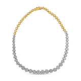Collar Riviera pavé certificado IGI con diamantes talla redonda de 14 3/4 ct. p.t. en oro amarillo de 14K