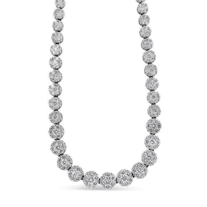 Collar Riviera pavé certificado IGI con diamantes talla redonda de 14 3/4 ct. p.t. en oro amarillo de 14K, foto 5