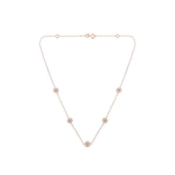 1/2 Ct. T.W. Diamond Station Necklace in Sterling Silver, photo 1
