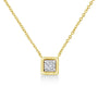 1/10 Ct. T.W. Miracle-Set Round Diamond Pendant Necklace in 10K Gold-Plated Sterling Silver, photo 6