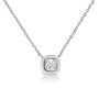 1/10 Ct. T.W. Miracle-Set Round Diamond Pendant Necklace in 10K Gold-Plated Sterling Silver, photo 1
