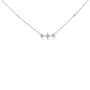 Collar de estaciones de bisel con 3 piedras en forma de cometa y diamantes de talla princesa en oro blanco de 10K, foto 1