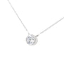 Collar con colgante de bisel con diamantes de 1/2 ct. p.t. en plata de ley, foto 2