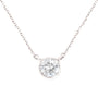 Collar con colgante de bisel con diamantes de 1/2 ct. p.t. en plata de ley, foto 1