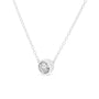 Collar con colgante de bisel con diamantes de 1/2 ct. p.t. en plata de ley, foto 4