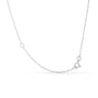 Collar con colgante de bisel con diamantes de 1/2 ct. p.t. en plata de ley, foto 5
