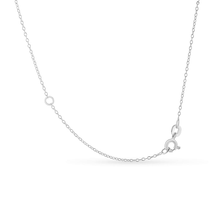 Collar con colgante de bisel con diamantes de 1/2 ct. p.t. en plata de ley, foto 5