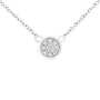 Collar con colgante de flor con diamantes de 1/4 ct. p.t. en oro blanco de 10K, foto 2