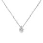 Collar con colgante solitario en forma de pera con diamante en oro blanco de 14K, foto 4