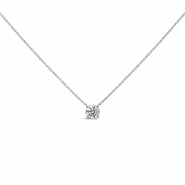 1 Ct. T.W. Lab-Grown Diamond Solitaire Pendant in 14K White Gold, photo 1