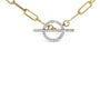 1/4 Ct. T.W. Diamond Toggle Clasp Paperclip Link Necklace in 14K Yellow Gold, photo 2