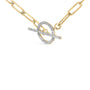1/4 Ct. T.W. Diamond Toggle Clasp Paperclip Link Necklace in 14K Yellow Gold, photo 4
