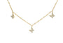 Collar de estaciones de mariposa y clip de papel con diamantes de 1/2 ct. p.t. en oro amarillo de 14K, foto 1