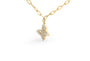 Collar de estaciones de mariposa y clip de papel con diamantes de 1/2 ct. p.t. en oro amarillo de 14K, foto 4