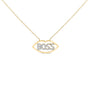 1/4 Ct. T.W. Diamond Boss Pendant Necklace in 14K Yellow Gold-Plated Silver, photo 1